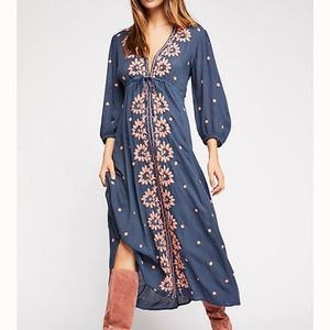 Embroidered Fable Midi Dress